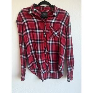 Rails Hunter Cranberry Ink Plaid Shirt Size Medium